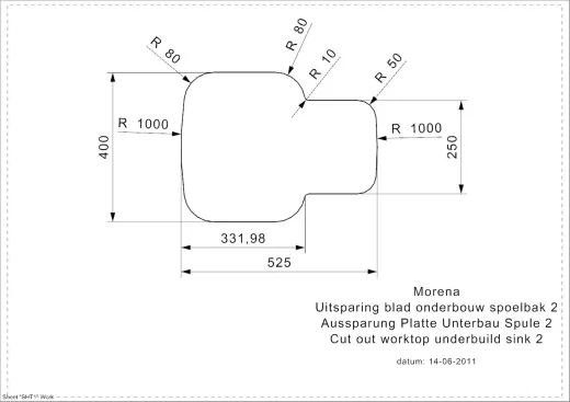 REGINOX Clean & Care Morena (L) KGKG-CC Einbausp�le Edelstahl mit Flachrand ohne �berlauf medizinischer Bereich
