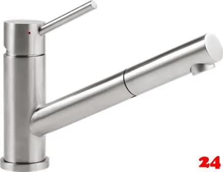 Villeroy & Boch Küchenarmatur Como Shower Einhebelmischer Edelstahl massiv mit Zugauslauf Villeroy & Boch Küchenarmatur Como Shower Einhebelmischer Edelstahl massiv mit Zugauslauf