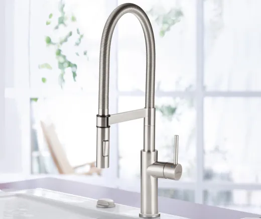 Villeroy & Boch Kchenarmatur Steel Expert 2.0 Einhebelmischer Edelstahl massiv mit Pendelbrause