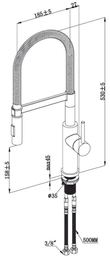 Villeroy & Boch Kchenarmatur Steel Expert 2.0 Einhebelmischer Edelstahl massiv mit Pendelbrause