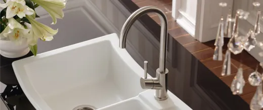 Villeroy & Boch Kchenarmatur Umbrella Einhebelmischer Edelstahl massiv mit Festauslauf