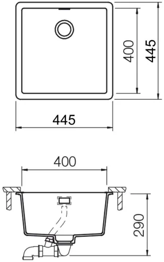 SCHOCK Kchensple Greenwich N-100-FB Cristadur Nano-Granitsple flchenbndig mit Drehexcenter
