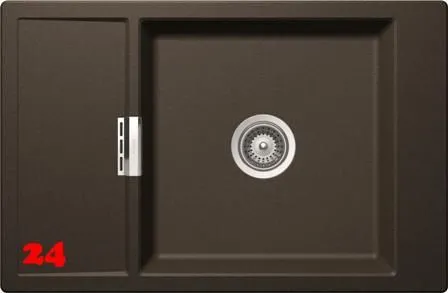 SCHOCK Kchensple Mono D-100XS-FB Cristadur Nano-Granitsple flchenbndig mit Drehexcenter