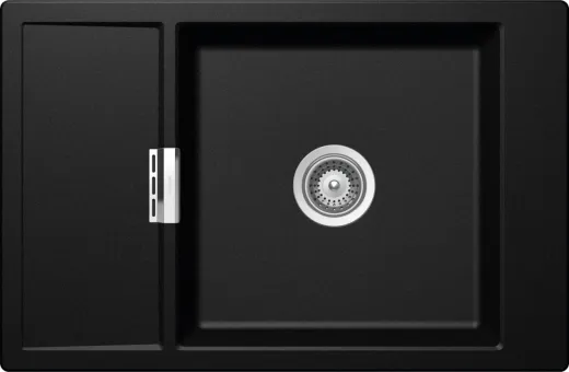 SCHOCK Kchensple Mono D-100XS-FB Cristadur Nano-Granitsple flchenbndig mit Drehexcenter