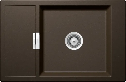 SCHOCK Kchensple Mono D-100XS-FB Cristadur Nano-Granitsple flchenbndig mit Drehexcenter