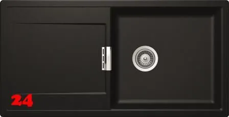 SCHOCK Kchensple Mono D-100L-FB Cristadur Nano-Granitsple flchenbndig mit Drehexcenter