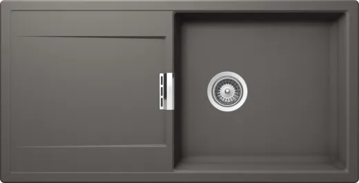 SCHOCK Kchensple Mono D-100L-FB Cristadur Nano-Granitsple flchenbndig mit Drehexcenter
