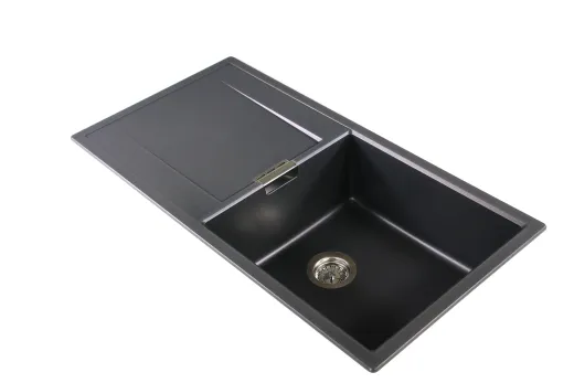 SCHOCK Kchensple Mono D-100L-FB Cristadur Nano-Granitsple flchenbndig mit Drehexcenter