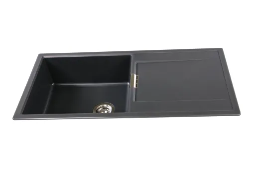 SCHOCK Kchensple Mono D-100L-FB Cristadur Nano-Granitsple flchenbndig mit Drehexcenter