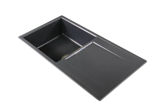 SCHOCK Kchensple Mono D-100L-FB Cristadur Nano-Granitsple flchenbndig mit Drehexcenter