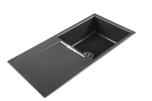 SCHOCK Kchensple Mono D-100L-FB Cristadur Nano-Granitsple flchenbndig mit Drehexcenter