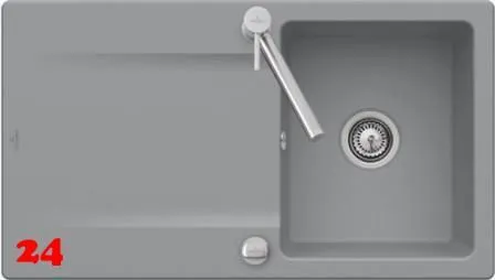 Villeroy & Boch SILUET 50-Classicline Einbausple / Keramiksple aus TitanCeram in Standard Farben