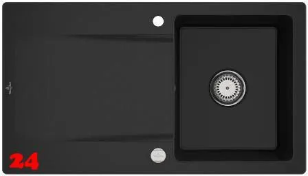 Villeroy & Boch SILUET 50-Premiumline Einbausple / Keramiksple aus TitanCeram in Sonder Farben