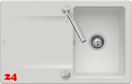 Villeroy & Boch SILUET 45-Classicline Einbausple / Keramiksple aus TitanCeram in Standard Farben