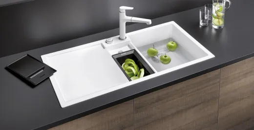 BLANCO Collectis 6 S Silgranit PuraDurII Granitsple / Einbausple Ablaufsystem InFino mit Drehknopfventil