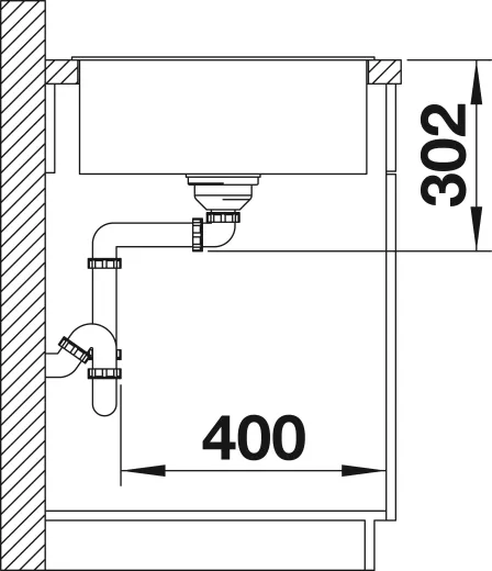 BLANCO Axia III 5 S GSB (Glasschneidbrett) Silgranit PuraDurII Granitsple / Einbausple Ablaufsystem InFino mit Drehknopfventil