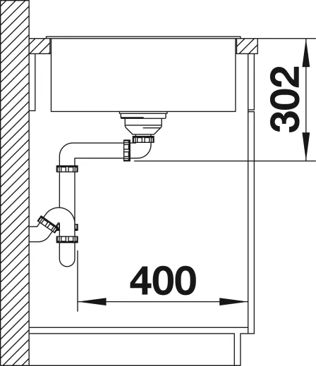 BLANCO Axia III 45 S GSB (Glasschneidbrett) Silgranit PuraDurII Granitsple / Einbausple Ablaufsystem InFino mit Drehknopfventil