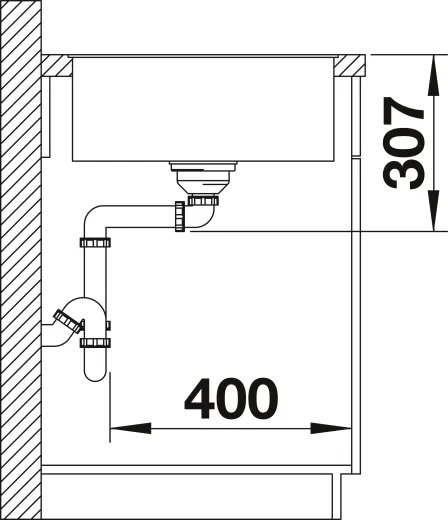 BLANCO Axia III 5 S-F GSB (Glasschneidbrett) Silgranit PuraDurII Granitsple Flchenbndig Ablaufsystem InFino mit Drehknopfventil