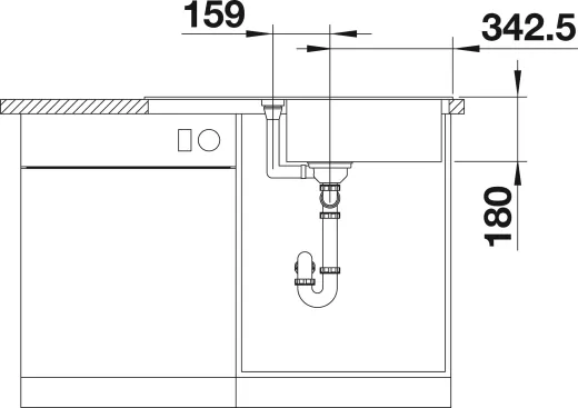 BLANCO Kchensple Favum XL 6-S Silgranit PuraDurII Granitsple / Einbausple mit Handbettigung
