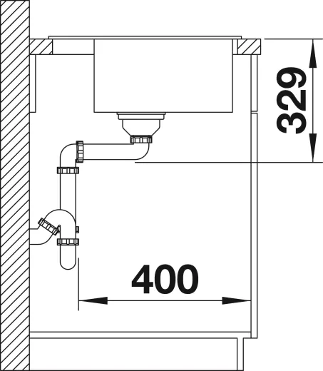 BLANCO Kchensple Legra 6 Silgranit PuraDurII Granitsple / Einbausple mit Handbettigung