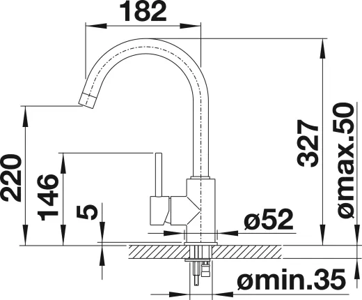 BLANCO Kchenarmatur Mida Silgranit-Look Einhebelmischer mit Festauslauf 360 schwenkbarer Auslauf