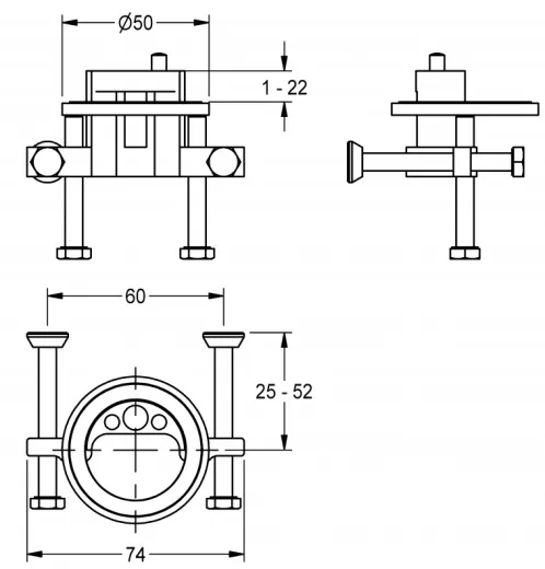 KWC PROFESSIONAL Verdrehsicherung ACXX1001 fr die Armaturen Serien F5S und F5E