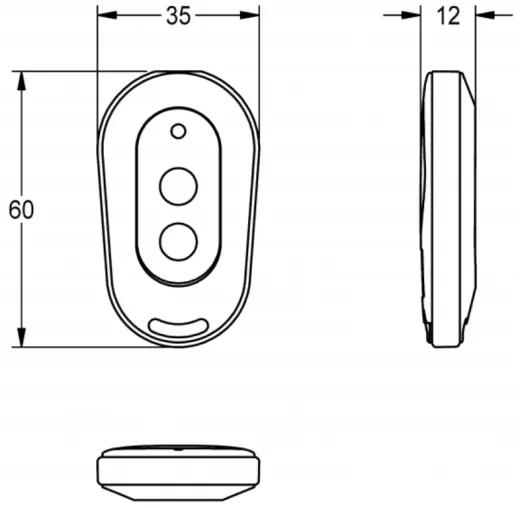 KWC PROFESSIONAL Fernbedienung ACEX9004 2-Tasten-Fernbedienung fr F3 und F5 Armaturen