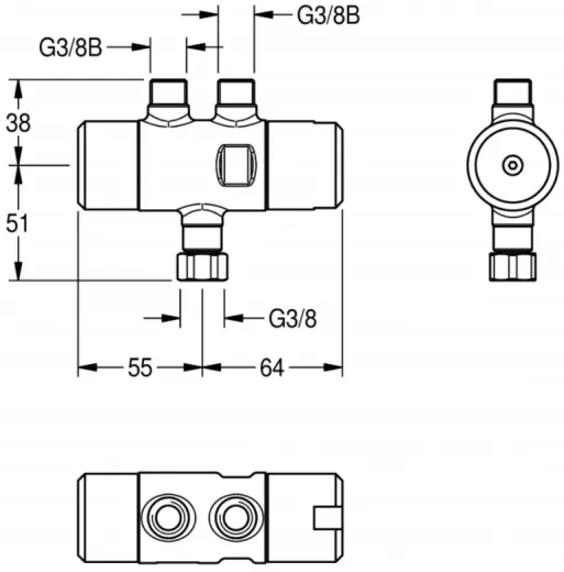 KWC PROFESSIONAL Puretherm Thermostat PURE0031 als thermischer Verbrhungsschutz bei Kaltwasserausfall