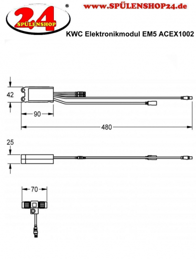 KWC PROFESSIONAL Elektronikmodul EM5 ACEX1002 Zur Einbindung in das Wassermanagementsystem AQUA 3000 open