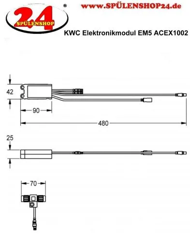 KWC PROFESSIONAL Elektronikmodul EM5 mit ID 02010 ACEX1002 Zur Einbindung in das Wassermanagementsystem AQUA 3000 open