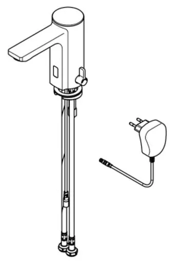 KWC PROFESSIONAL F5E-Mix Elektronik Standbatterie F5EM1002 DN 15 fr Waschanlagen, opto-elektronisch gesteuert mit Steckernetzteil