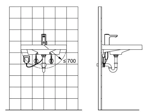 KWC PROFESSIONAL F5E-Mix Elektronik Standbatterie F5EM1002 DN 15 fr Waschanlagen, opto-elektronisch gesteuert mit Steckernetzteil