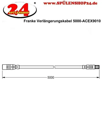 KWC PROFESSIONAL Verlngerungskabel 5 m je Armatur ACEX9010 fr F5E Elektronik Armaturen
