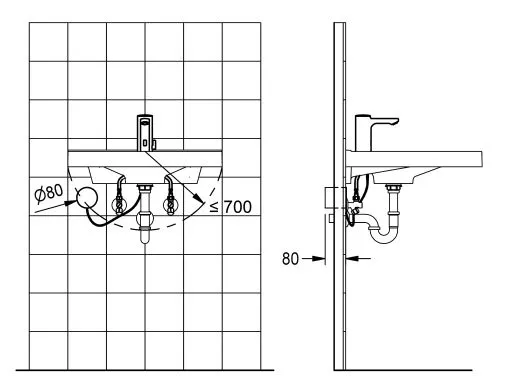 KWC PROFESSIONAL F5E-Mix Elektronik Standbatterie F5EM1004 DN 15 fr Waschanlagen, opto-elektronisch gesteuert
