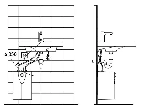 KWC PROFESSIONAL F5E-Mix Elektronik Standbatterie F5EM1005-ND DN 15 fr Waschanlagen, opto-elektronisch gesteuert mit Batteriebetrieb Niederdruck