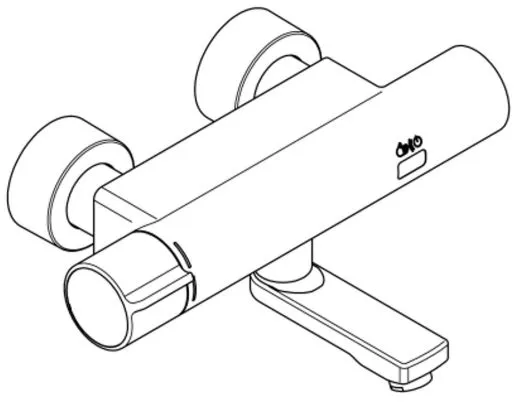 KWC PROFESSIONAL F5E-Therm Elektronik Wandbatterie F5ET1005 DN 15 zur Aufputzmontage Opto-elektronisch gesteuert