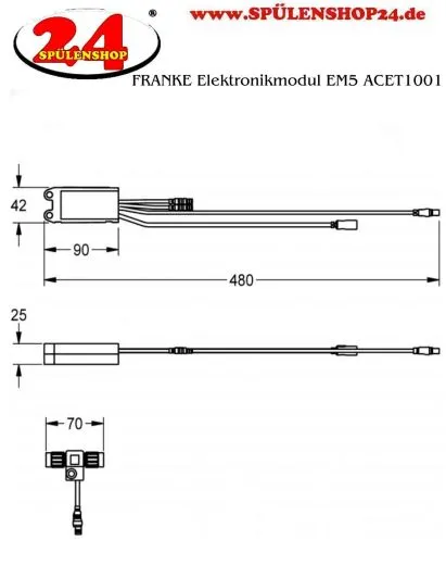 KWC PROFESSIONAL Elektronikmodul EM5 mit ID 020050 ACET1001 Zur Einbindung in das Wassermanagementsystem AQUA 3000 open