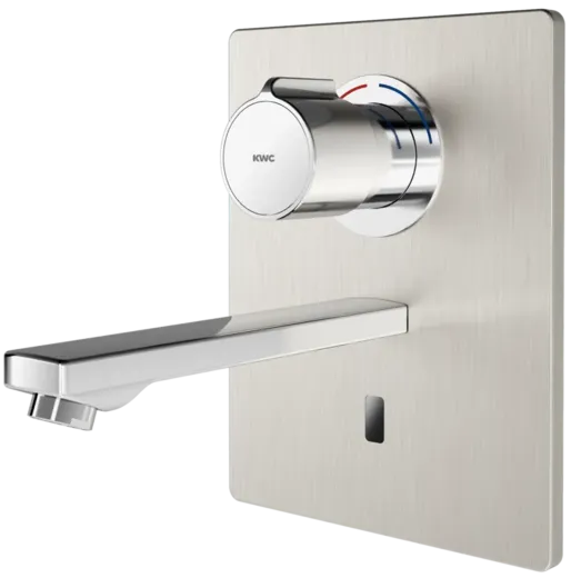 KWC PROFESSIONAL F5E-Therm Elektronik Einbaubatterie F5ET1015 DN 15 als Fertigbauset zur Wandeinbaumontage im Rohbauset