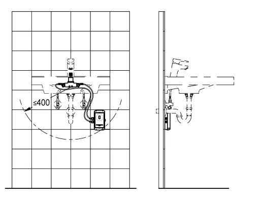KWC PROFESSIONAL F5L Hygieneeinheit ACLX1001 fr F5L Einhebel-Standbatterien mit Ausladung 100mm