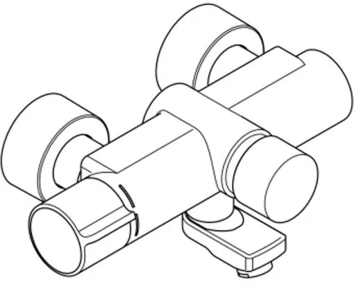 KWC PROFESSIONAL F5S-Therm Selbstschluss-Thermostat-Wandbatterie F5ST1001 DN 15 zur Aufputzmontage FRAMIC INSIDE Selbstschlusskartusche