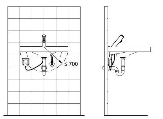 KWC PROFESSIONAL F3E Elektronik Standventil F3EV1002 DN 15 fr Waschanlagen, opto-elektronisch gesteuert mit Steckernetzteil