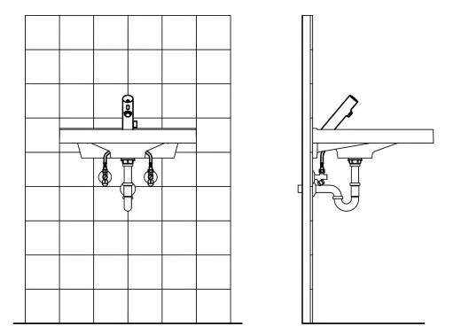 KWC PROFESSIONAL F3E-Mix Elektronik Standbatterie F3EM1001 DN 15 fr Waschanlagen, opto-elektronisch gesteuert mit Batteriefach
