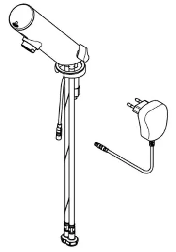 KWC PROFESSIONAL F3E-Mix Elektronik Standbatterie F3EM1002 DN 15 fr Waschanlagen, opto-elektronisch gesteuert mit Steckernetzteil