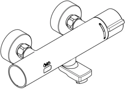 KWC PROFESSIONAL F3E-Therm Elektronik Thermostat Wandbatterie F3ET1001 DN 15 zur Aufputzmontage opto-elektronisch gesteuert