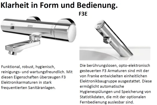 KWC PROFESSIONAL F3E-Therm Elektronik Thermostat Wandbatterie F3ET1002 opto-elektronisch gesteuert