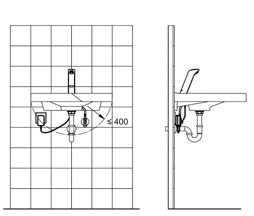 KWC PROFESSIONAL Protronic-S Elektronik Standventil PRTRS0011 DN 15 fr Waschanlagen, opto-elektronisch gesteuert mit Steckernetzteil