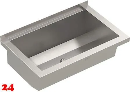 KWC PROFESSIONAL Planox Waschrinne-PL6 fugenlos verschweißte Waschrinne für Wandmontage Breite 600mm KWC PROFESSIONAL Planox Waschrinne-PL6 fugenlos verschweißte Waschrinne für Wandmontage Breite 600mm