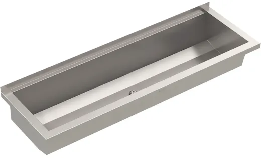 KWC PROFESSIONAL Planox Waschrinne-PL12 fugenlos verschweite Waschrinne fr Wandmontage Breite 1200mm