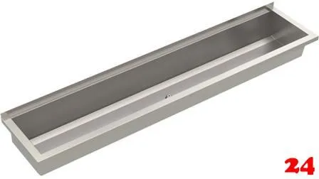 KWC PROFESSIONAL Planox Waschrinne-PL18 fugenlos verschweißte Waschrinne für Wandmontage Breite 1800mm KWC PROFESSIONAL Planox Waschrinne-PL18 fugenlos verschweißte Waschrinne für Wandmontage Breite 1800mm