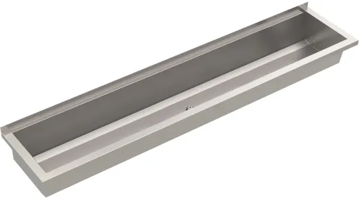 KWC PROFESSIONAL Planox Waschrinne-PL18 fugenlos verschweite Waschrinne fr Wandmontage Breite 1800mm